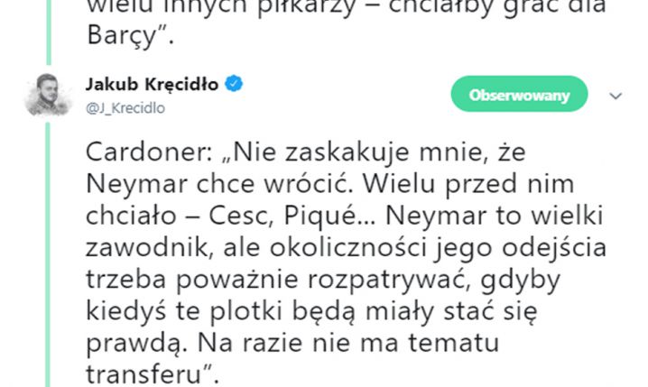 SŁOWA wiceprezesa Barcy nt. powrotu Neymara!